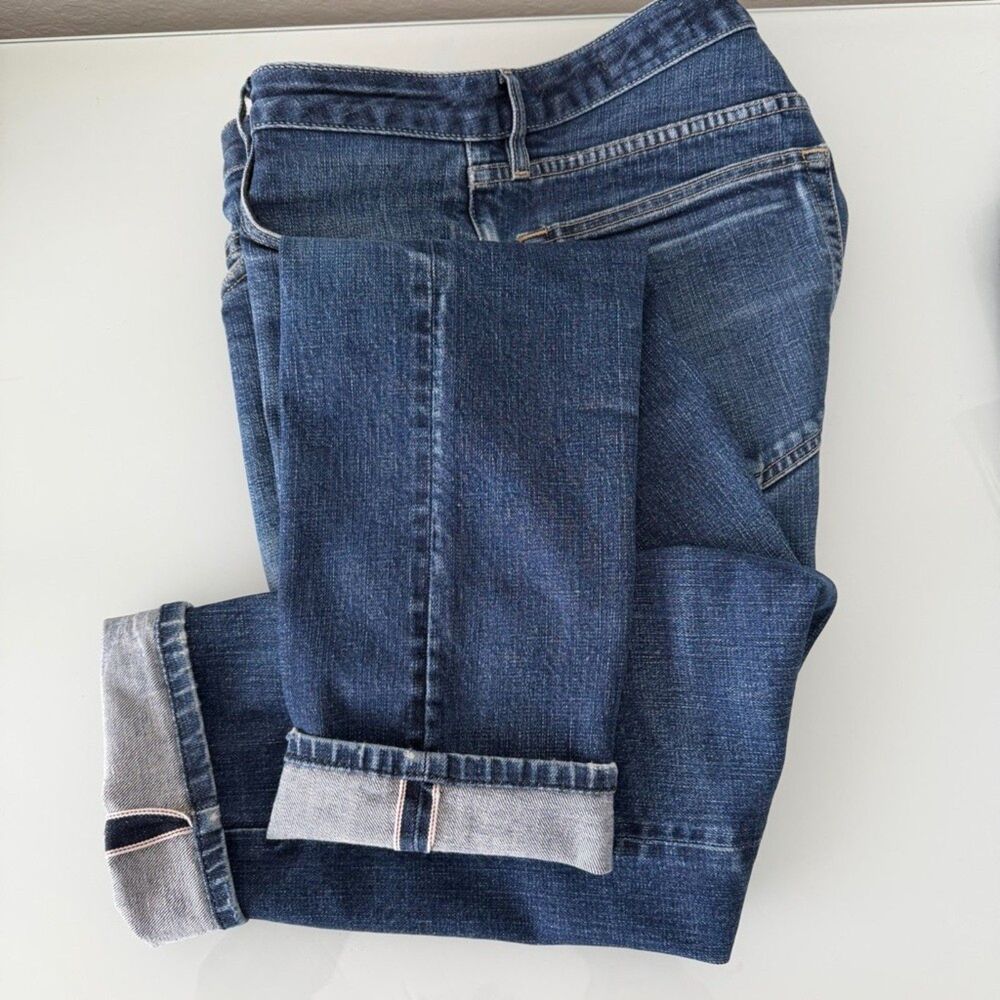 Aviator Japanese Selvedge Jeans Men 33x28 Medium Wash Tapered Travel Denim